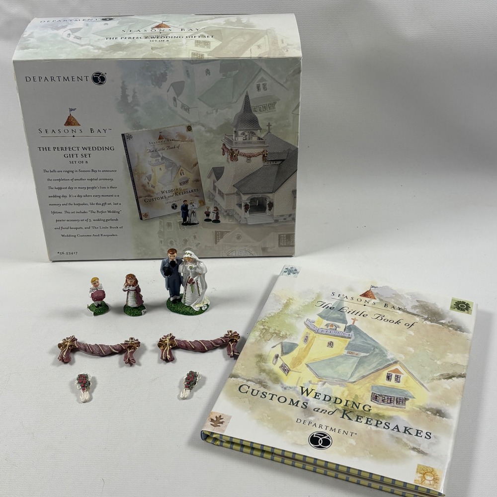 Department 56 Seasons Bay The Perfect Wedding Gift Set Book Figures 56.53417